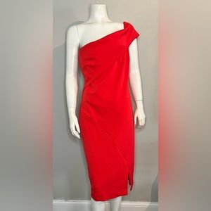 NWT TedBaker Areena Bardot Dress, Red size 4 (US SIZE 14)